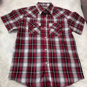 Ely Cattleman Boys Pearl Snap Western Shirt

Size M
